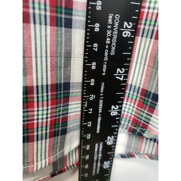 Eddie Bauer Men's Size Large L Long Sleeve Gray Red Plaid Shirt cotton blend - Picture 5 of 7